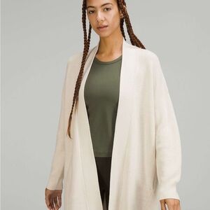 Lululemon Cream Open-Front Cardigan